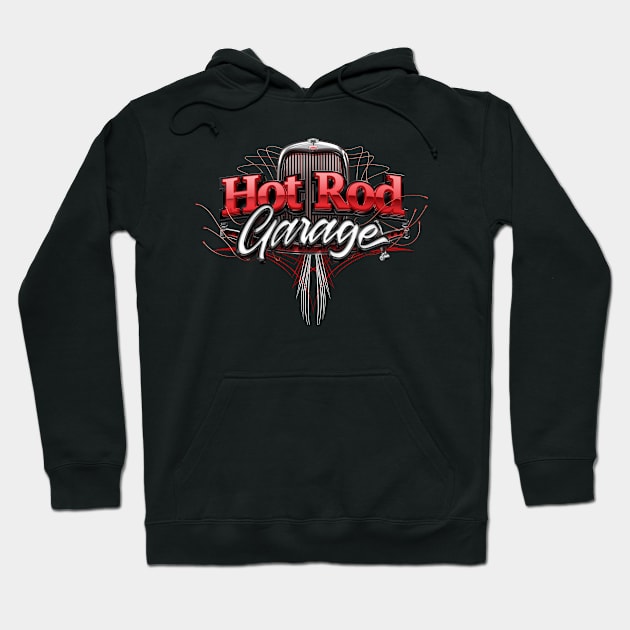 HotRod Garage Hoodie by MarceloSchultz